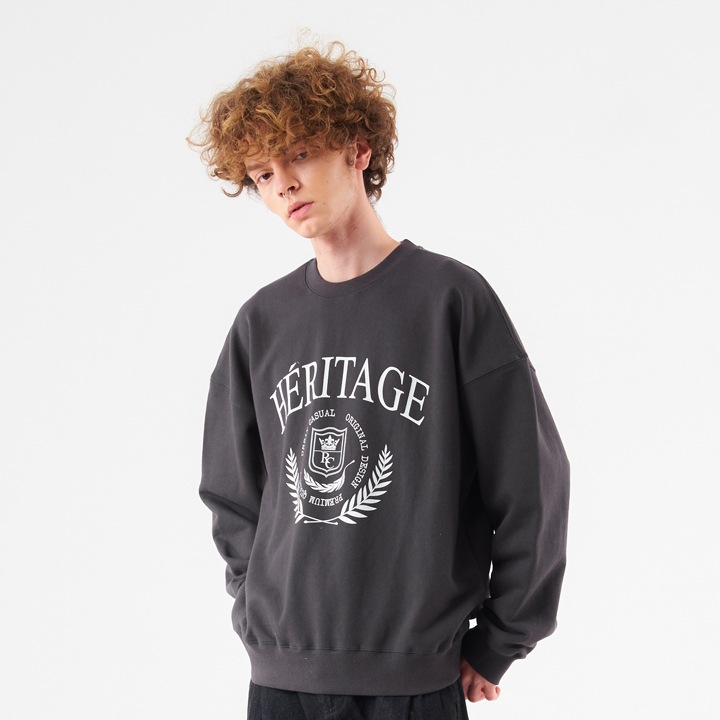 [M] Heritage Sweatshirts Charcoal