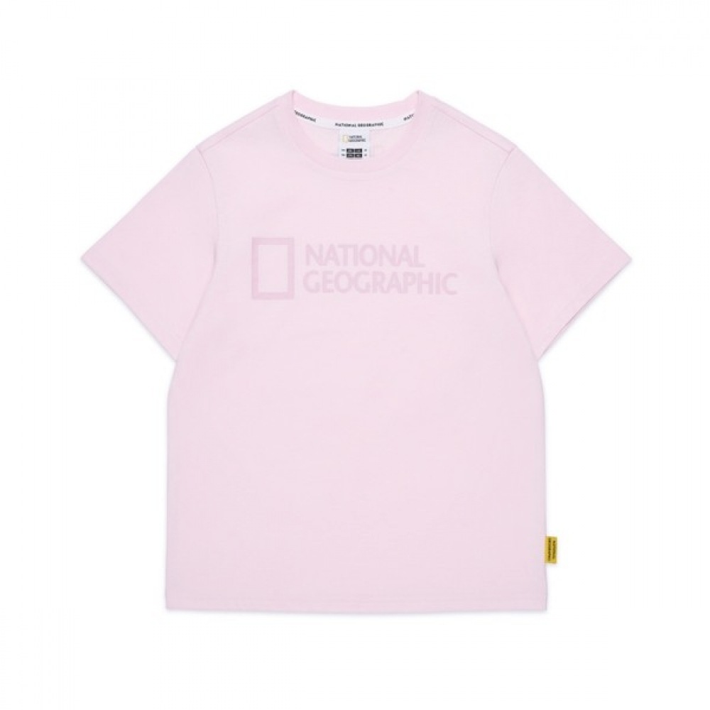[ナショナルジオグラフィック] K255UTS930ビッグロゴショートスリーブTシャツピンク