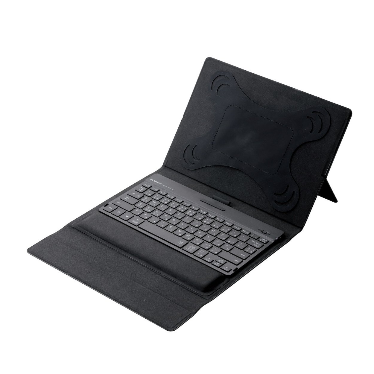 エレコム ワイヤレスキーボード Bluetooth ソフトレザーカバー型 マルチペアリング ブラック TK-CAP01BK 74758