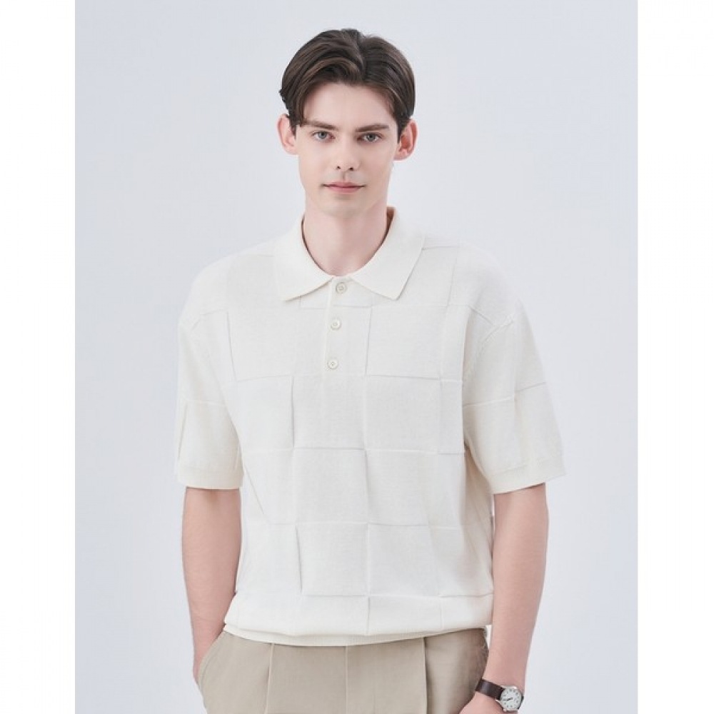 (ヘッジズ) 24SS クリームリネンブレンドティッシュカラーニット HZSW4B562CR