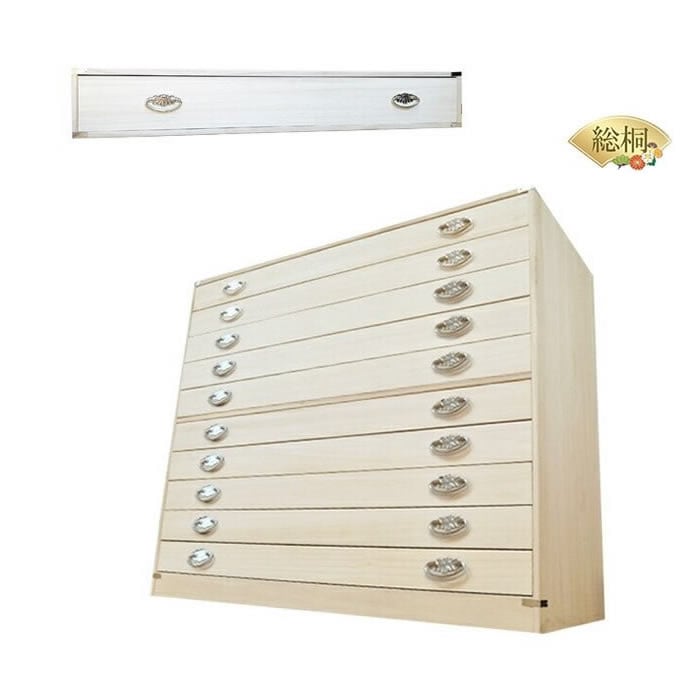 桐たんす 着物 日本製 総桐 11段 桐箱 重ね 10段+1段セット （かぐら)【 総桐 桐 衣装ケース チェスト おしゃれ 国産 桐タンス 桐箪笥 着物用 衣類収納 桐ダンス 和箪笥 和家具 箪笥