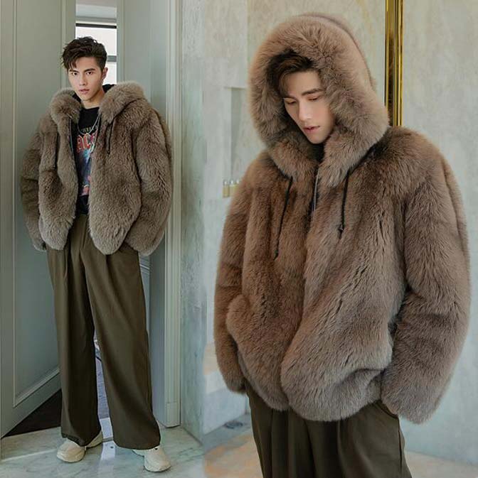 メンズコート ファーコート フェイクファー ショートコート 男性用 毛皮コート アウター 暖かい 冬物 防寒 防風 人気 ジャケット 厚手上着 フード付き 柔らかい 高級感 韓国風 お出かけ 旅行 お 7,329円