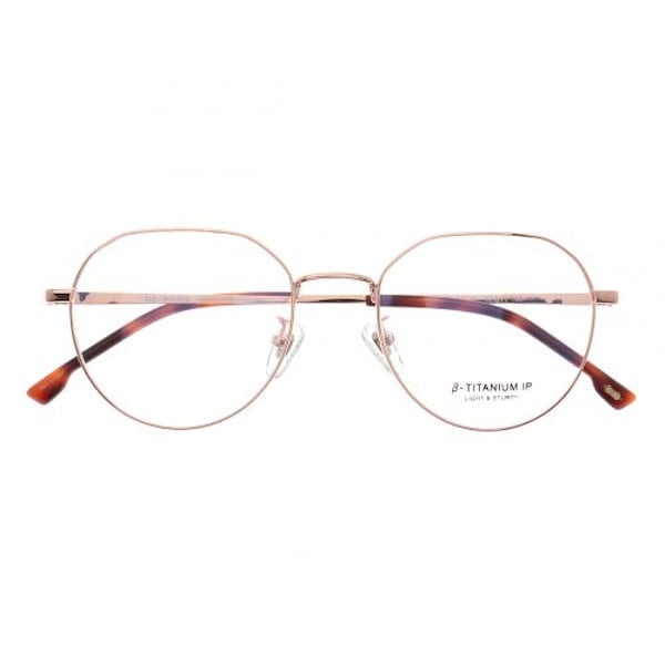 ALO EYEWEAR [ALOXROUNZ] AR8009A C3 ポリゴンラウンドベータチタンIPコーティングローズゴールド眼鏡