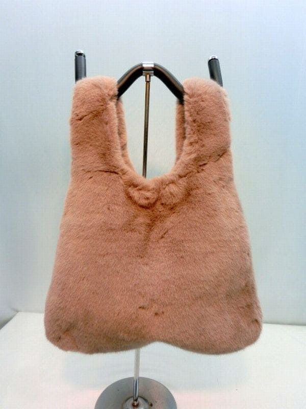 トートバッグ レディースバッグ レディースファッション フェイクファーバッグ フェイクファー 無地
