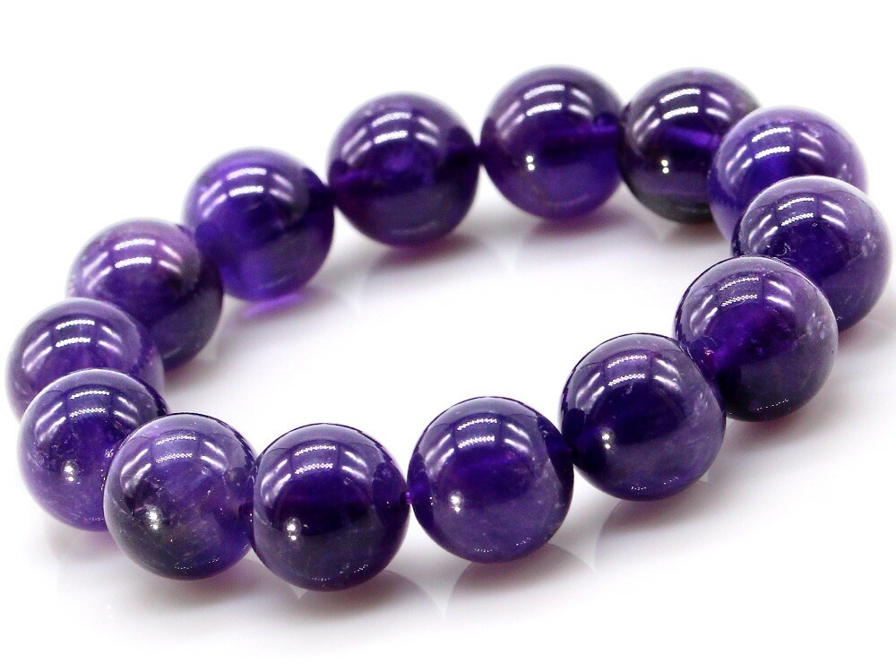 AAA アメジスト ブレスレット 14mm パワーストーン ブレスレット メンズ レディース 天然石 数珠 アクセサリー メンズブレスレット レディースブレスレット パワーストーンブレスレット 天然石 11,846円