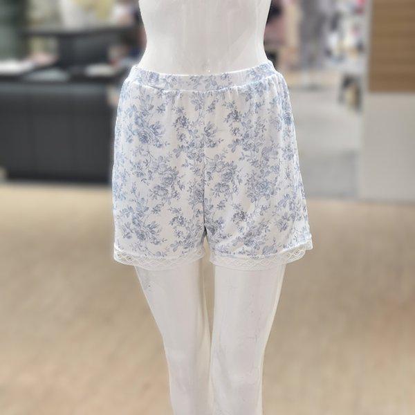 アイレットジャカードフルフラワー捺染女性イージーウェアショートパンツ EZ1967B