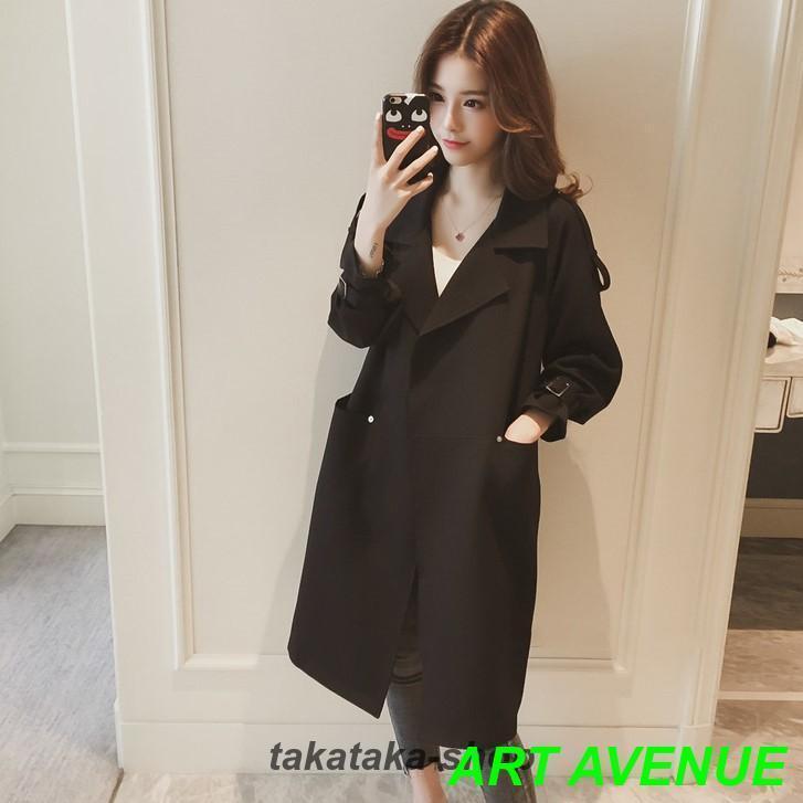 売れ筋秋冬新品 即納テロンチコート トレンチコート レディース ロング丈 大きいサイズ 3L 4L 5L アウター 秋 冬 ロングコート 黒 無地 ゆったり シンプル お出かけ オフィス