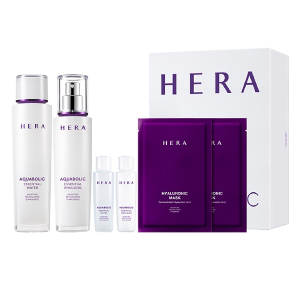 ヘラアクアボリック2種セット(エッセンシャルウォーターエマルジョン)ヒアルロンマスク-韓国ギフトセ
