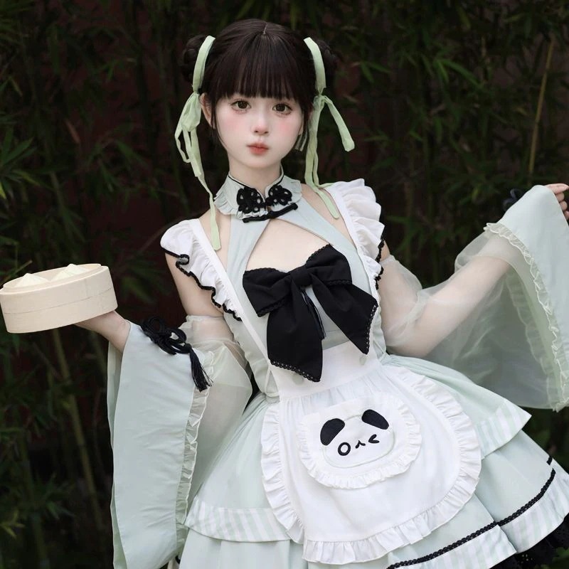 中華ロリータ 改良チャイナドレ 25新品登場 二次元 OP衣装 中華娘メイド服 コスプレ