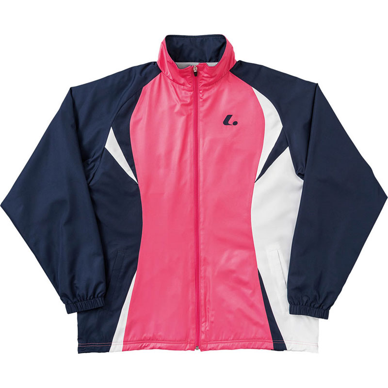 LUCENT(ルーセント) (男女兼用 テニスウェア) Uni ウォーマーシャツ ピンク×ネイビー テニス ウォーマージャケット (xlw4791)