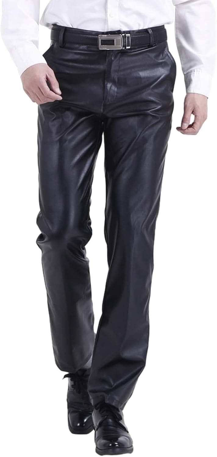 レザーパンツ PU レギンス 細見 革パンツ メンズ 防水 ロングパンツ 大きいサイズ ボトムス 秋用 オトコ オートバイパンツ 大人 ストリート系 立体裁断 おしゃれ 耐磨耗 ファッション ビター系