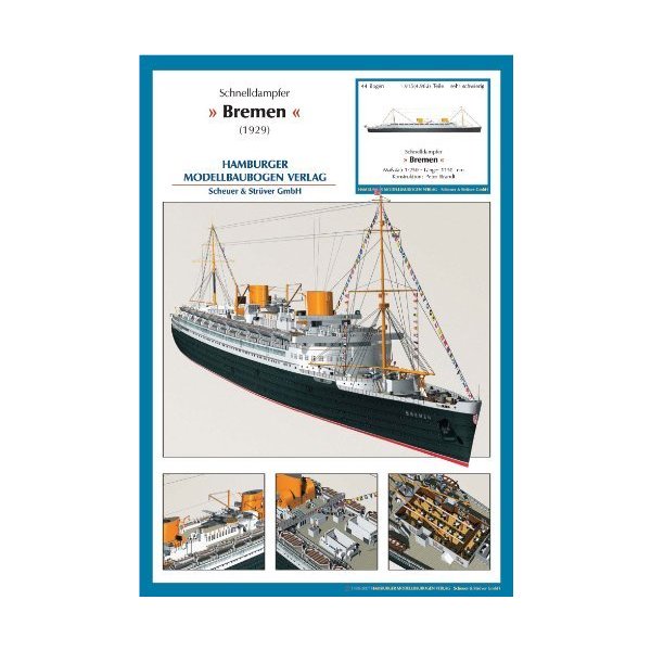 HMV 3302 Papermodel Liner Bremen IV 並行輸入品
