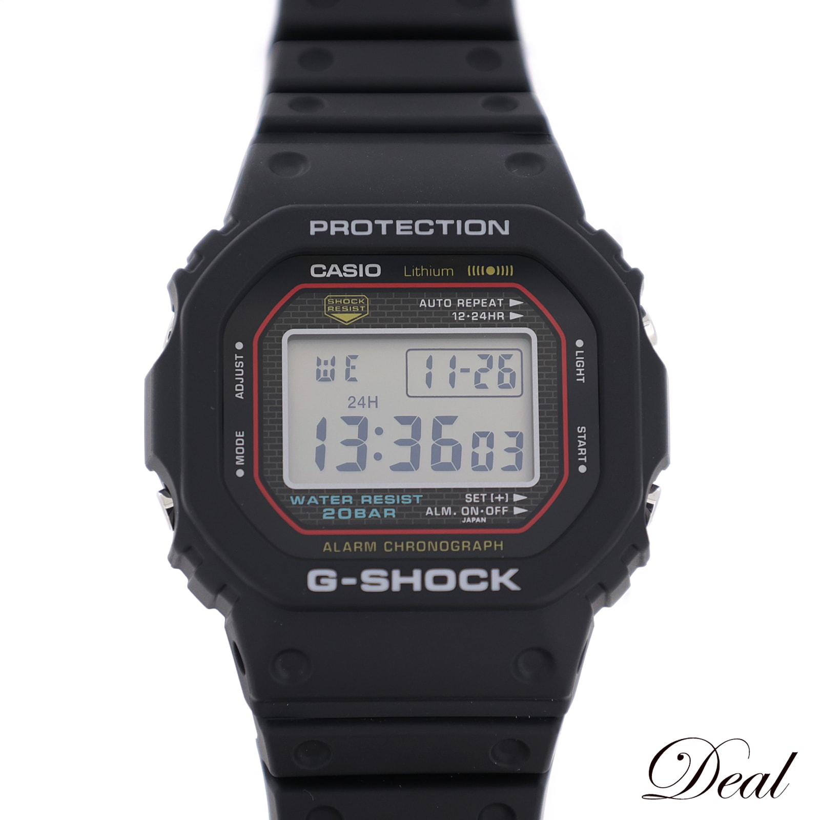 美品 カシオ Gショック DW-5000R-IAJF 初代Gショック復刻モデル スクリューバック メンズ 腕時計