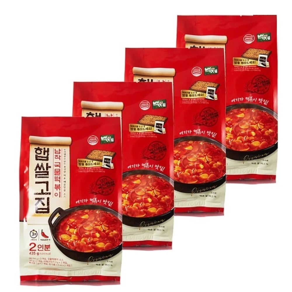 韓国-KMEAL-百済新米高家トッポッキ435gx4パック手軽なおやつ