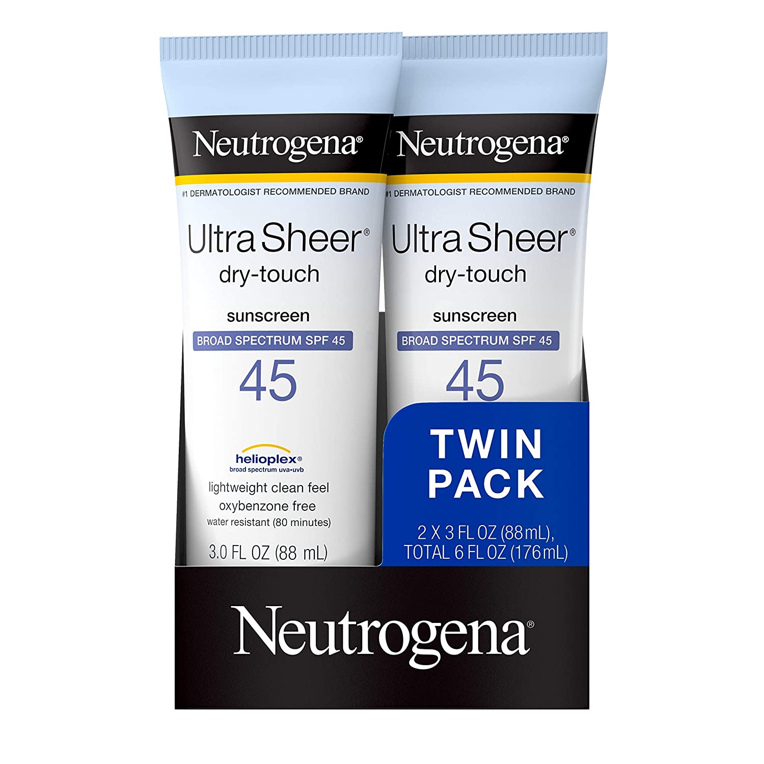 ニュートロジェナ超透明ドライタッチ耐水性ノングリース日焼け止めローション広スペクトルSPF45TS
