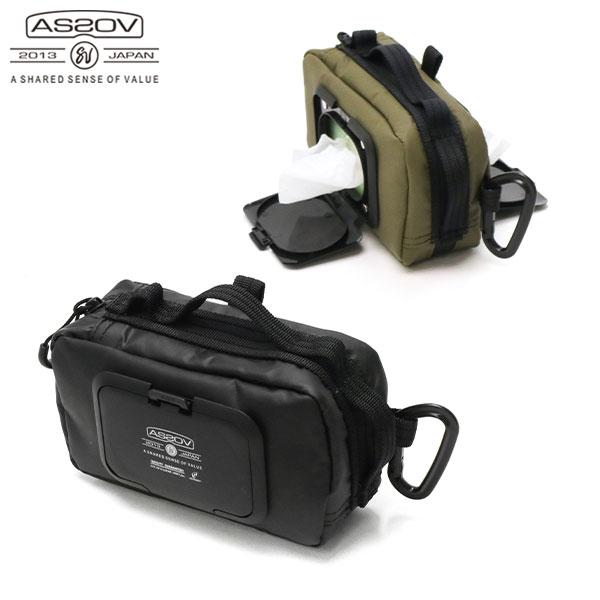 MULTI TISSUE CASE 両面 カバー 収納 防水 軽量 携帯用 アウトドア キャンプ ピクニック ASSOV メンズ レディース 382200