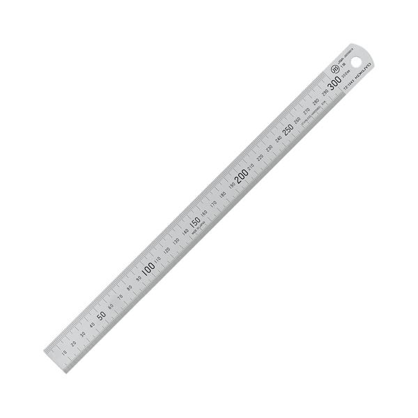 (まとめ) コクヨ ステンレス直定規 C型 JIS1級 30cm TZ-1343 1個 (×10セット)