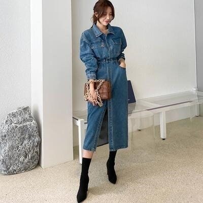 ワンピース 袖あり ミモレ丈 カジュアル エレガント 長袖 おしゃれ レディース 可愛い