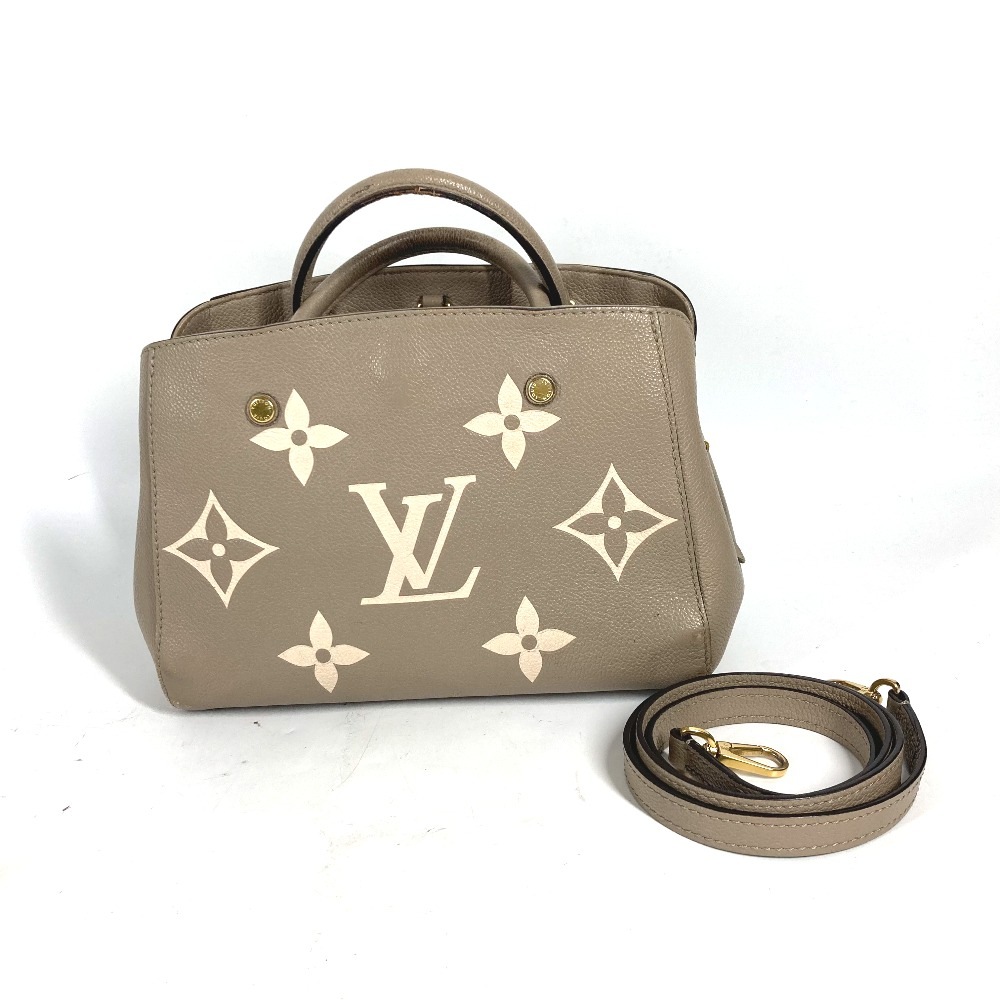 ハンドバッグ M45489 モンテーニュBB モノグラムアンプラント 2WAYバッグ ショルダーバッグ トートバッグ 斜め掛け モノグラムアンプラントレザー トゥルトレールクレーム ベージュ