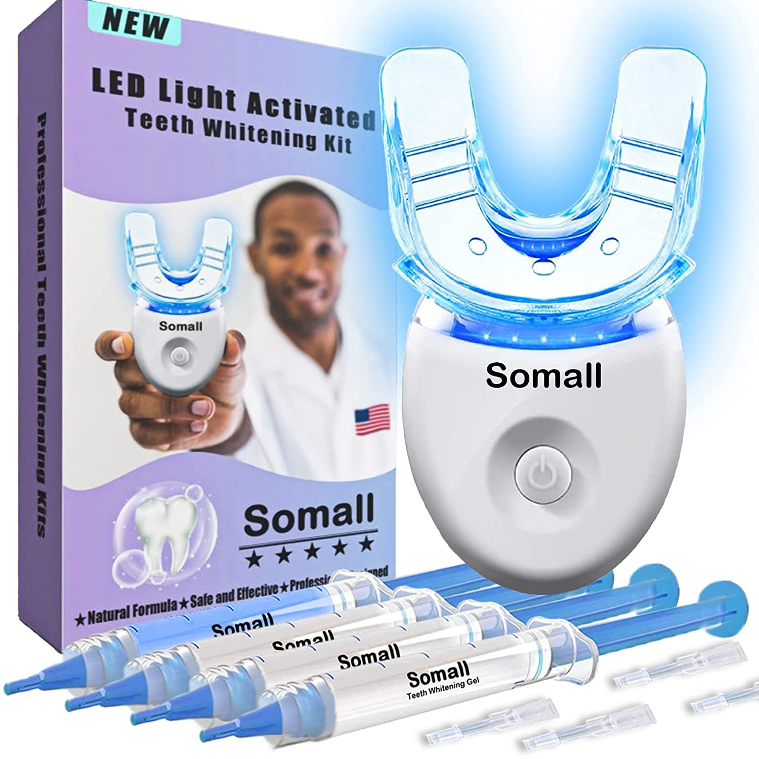 Somall Teeth Whitening LED Accelerator Lights Kitより多くの歯科医が推奨する専門的な歯のキット - マイルドで鈍感な高速歯ホワイトナー