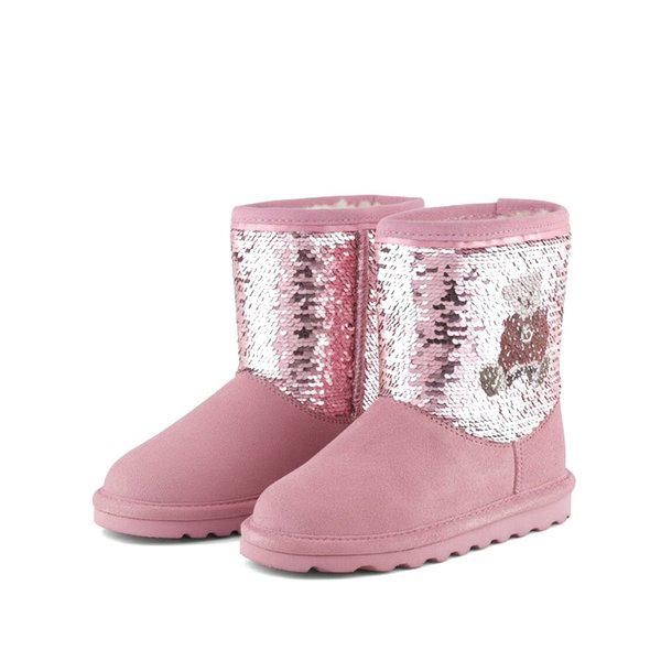 ELLE SPANGLE キッズ/ジュニア スパンコールポイント シープスキンブーツ K1987013ND-K