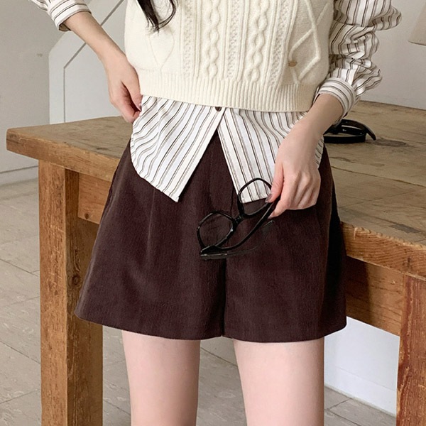 ペンダント ピンタック コーデュロイ ハーフパンツ ps4980 6,131円