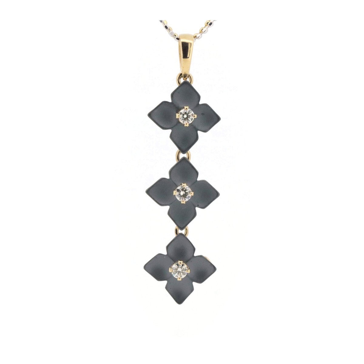 ダイヤモンドネックレス 0.18ct K18YG/K18WG /K18BG(18金 ゴールド)