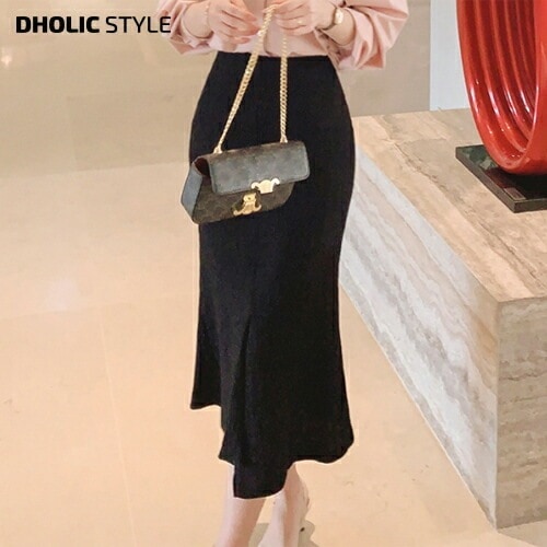 [メガ割りSALE]リンクルスリットマーメイドスカート・p576696