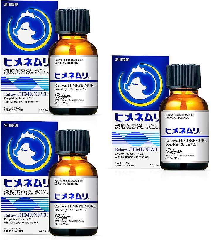 ３本セット美容液 ヒメネムリ 毛穴 ヒト型セラミド 原液配合 夜用エイジングケア C31 (20ミリリットル (x 3))