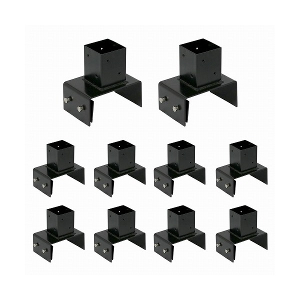 住まいスタイル ラティスフェンス支柱固定金具ブロック用15cm(10個) ブラック S-BB7215-10P メーカー直送