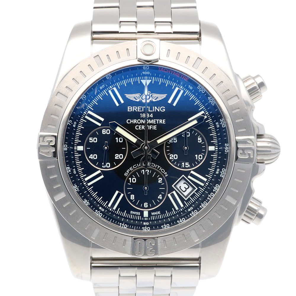 ブライトリング クロノマット 腕時計 ステンレススチール AB0115 自動巻き 1年保証 BREITLING 中古