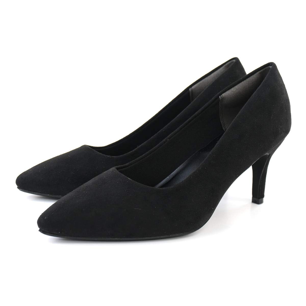 [アミアミ] 累計31万598足突破 走れるパンプス 7cmヒール 生地巻きヒールタイプ ポインテッド トゥ パンプス レディース 痛くない 歩きやすい 楽 CX1104 (37(23.5cm～24.