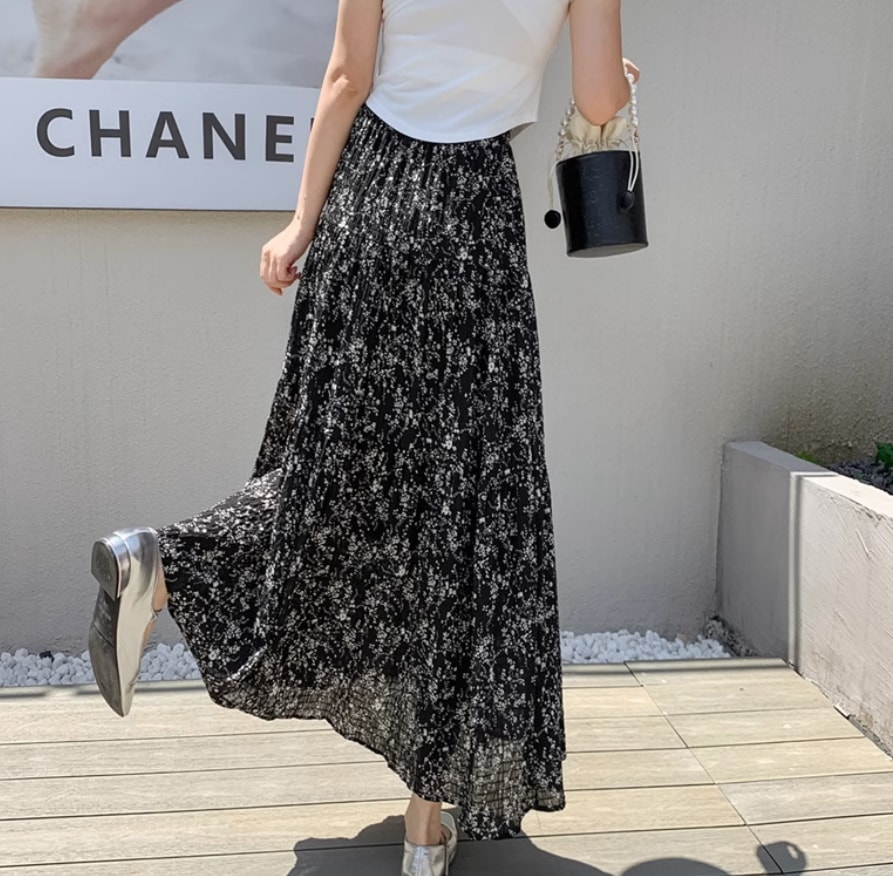 ボトムス デート モテアイテム スカート フレア シフォン 花柄 コットン 大人可愛い きれいめ 上品 おしゃれ かっこいい 大人可愛い ラブリー キュート ガーリー クール モード系 セクシー