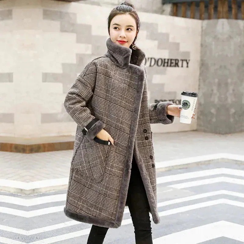 チェストコート ラシャコート 厚手 ミディアム丈 ラムズウール 小柄 ファー付き 袋付き 裏起毛 アウター ムートン メガ割