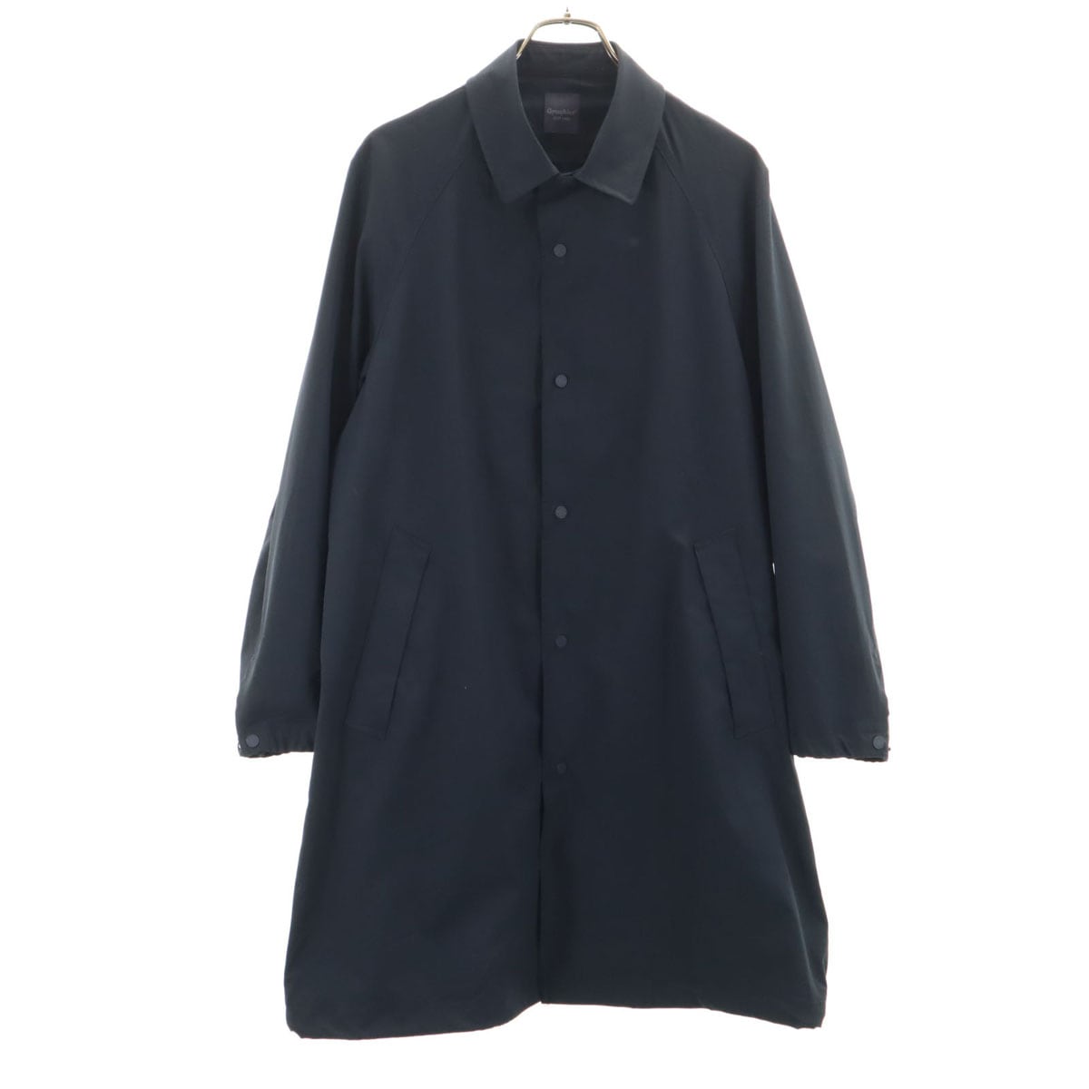 ステンカラーコート M ネイビー 裏メッシュ メンズ 古着
