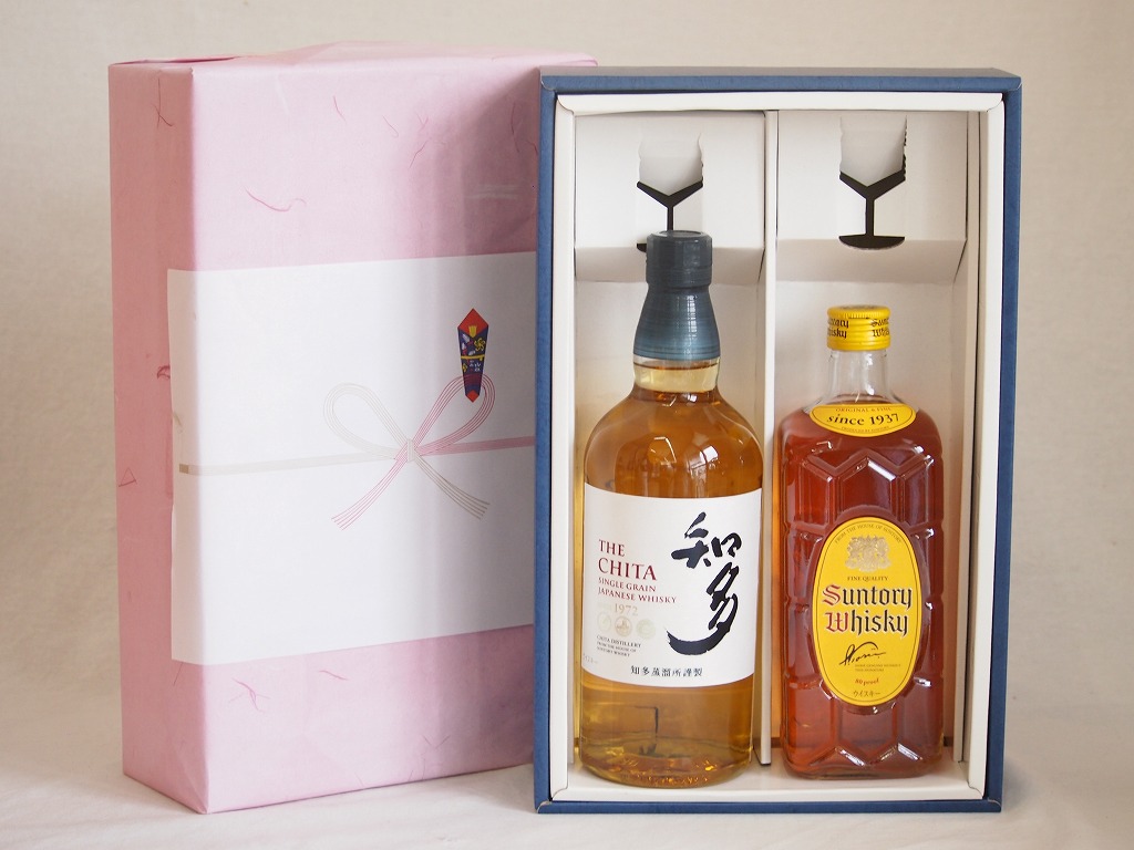 感謝贈り物ウイスキーボックス2本セット(知多 43度 角瓶 40度) 700ml2本 8,483円