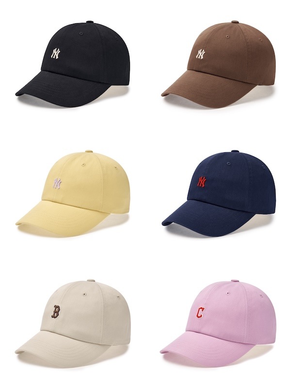 3ACPB045N韓国限定販売 男女共用 ナノロゴ アンストラクチャー ボールキャップ ニューヨークヤンキース