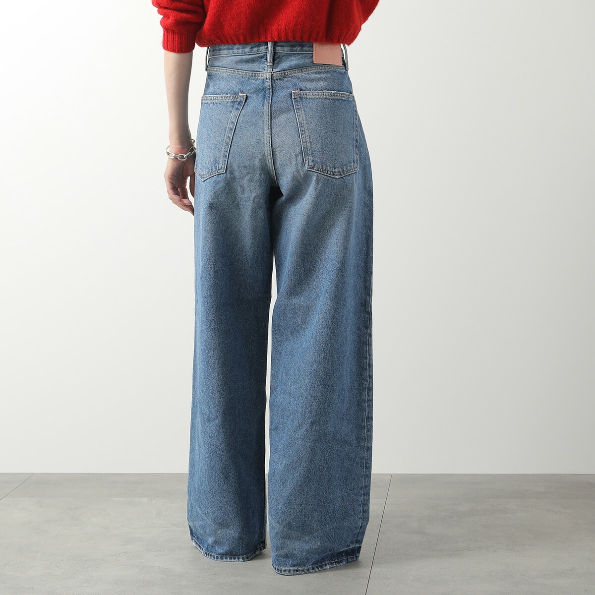 Acne Studios アクネストゥディオズ ジーンズ 1981 U VINTAGE BLUE C00087 レディース デニムパンツ コットン ワイド Gパン AUZ/Mid-blue