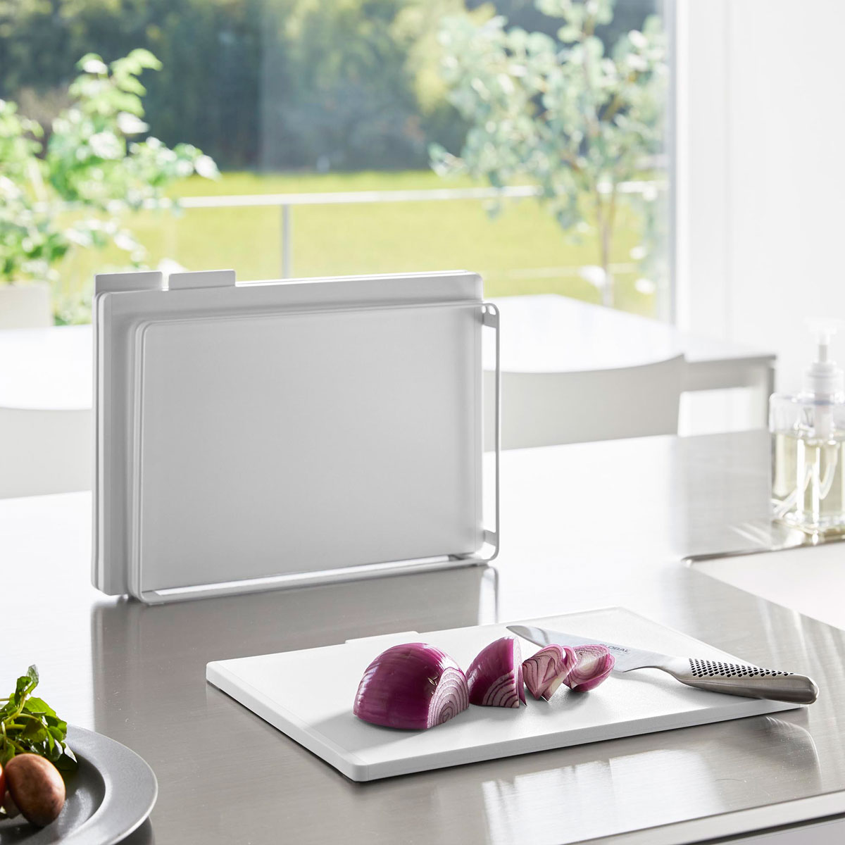 抗菌まな板 山崎実業 tower タワー 食洗機対応 抗菌まな板3枚セット ホワイト