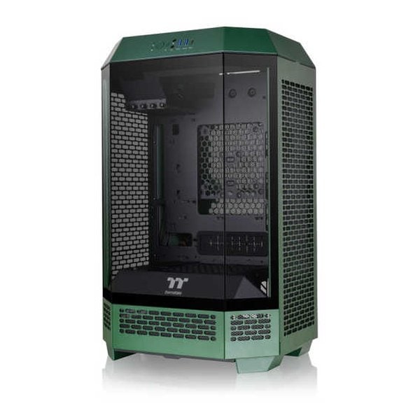 The Tower 300 Racing Green 3面強化ガラスパネル採用 八角柱型 Micro-ATX PCケース CA-1Y4-00SCWN-00
