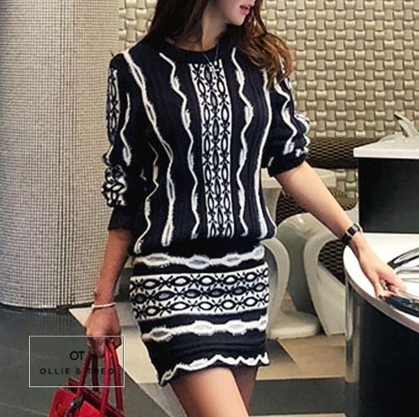 高級素材使用ブランド カジュアル オルチャン オルチャンファッション ニットセーター 韓国ファッション レディース セットアップ ミニスカート タイト セットアップ サイズ Xl Imepac Edu Br