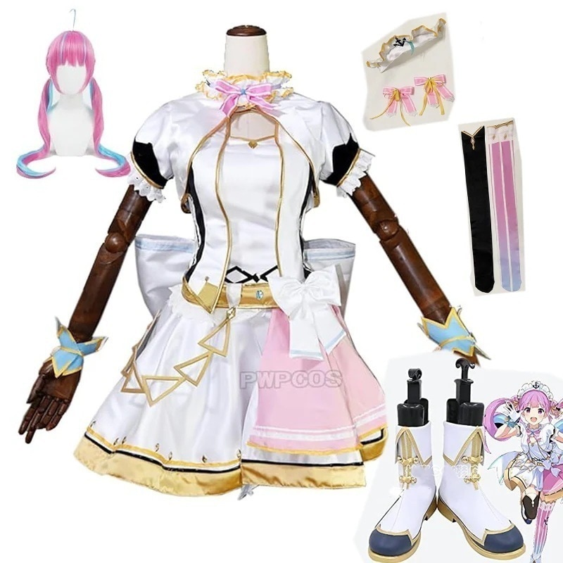 ２点で13o円OFF！【激安SALE】【即納】今だけの!コスプレ ハロウィン ウィッグ追加可 仮装 イベント 新衣装 バーチャルYouTuber 二期生衣装 コスプレ衣装 湊あくあ イベント用