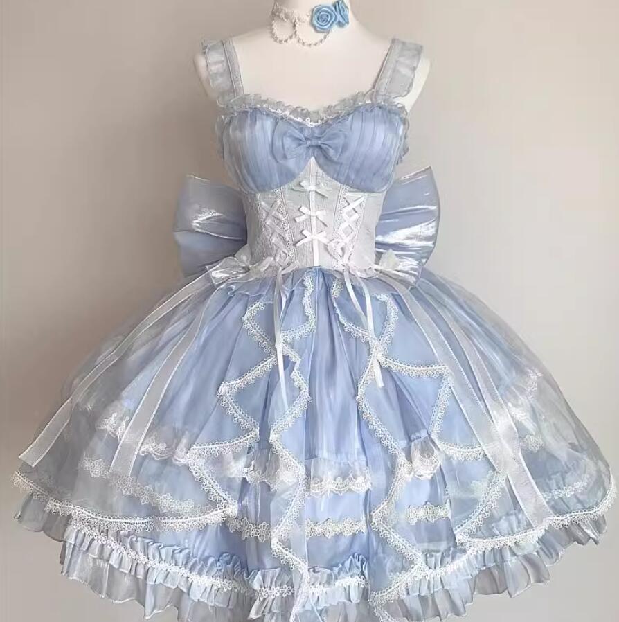 【新作登場 最安値!】223ロリータ メイド服カラーワンピース　 ゴスロリ コスプレ メイド服 コスチューム 文化祭 学園祭 衣装 仮装 ハロウィン おすすめ 可愛い 日常　写真　舞台　花嫁