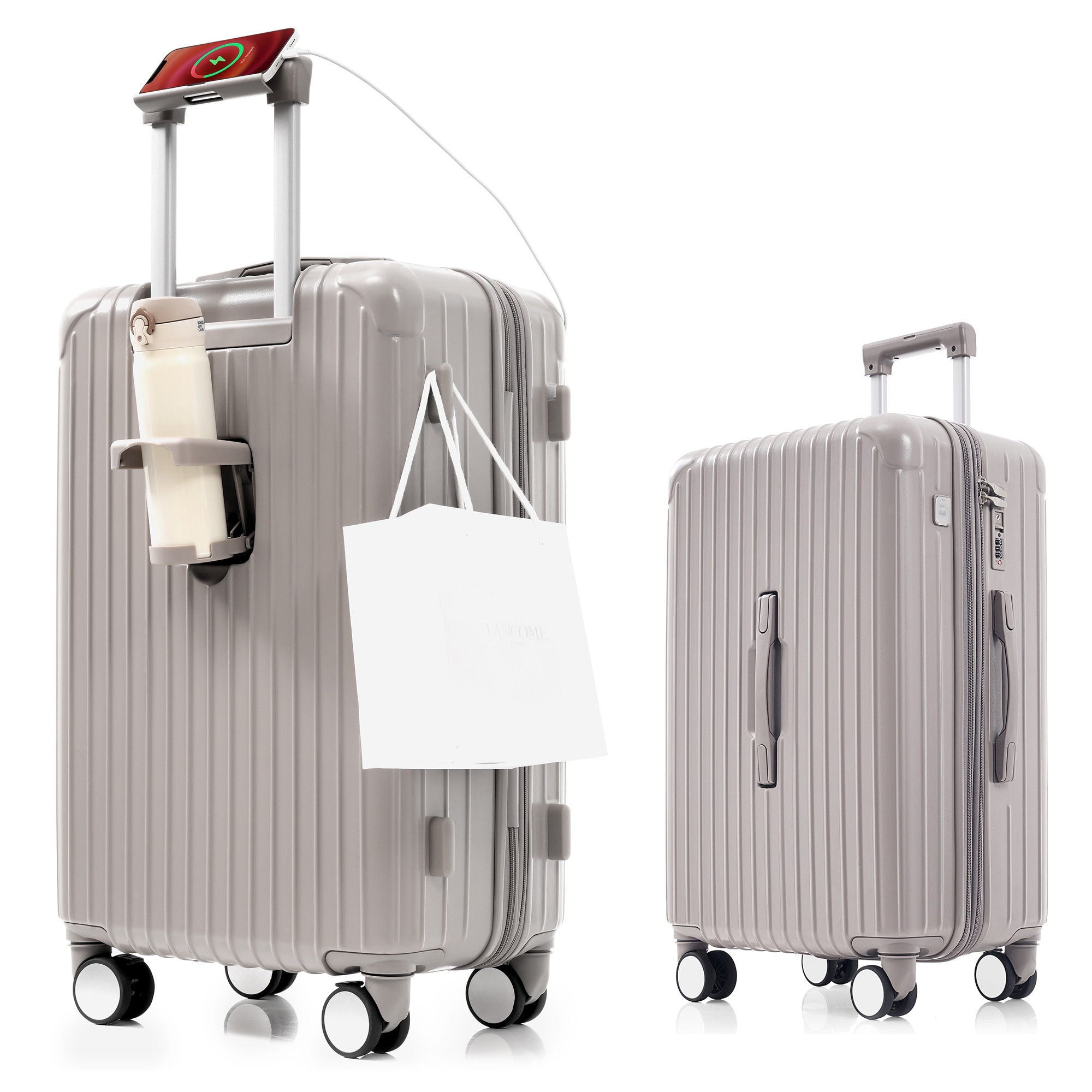 【国内即発送】スーツケース キャリーバッグ キャリーケース Lサイズ 大型 超軽量 ファスナー式 TSAロック搭載 フック機能付き 360度回転 旅行 おしゃれ 人気色 6,921円