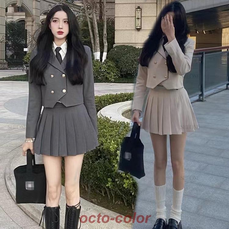 メガ割韓国 制服 卒業式 スーツ 女の子 卒服 ピアノ発表会 スーツ 女の子 大きいサイズ 4点セット フォーマル スーツ 制服韓国 子供服 卒服 子供スーツ 高327