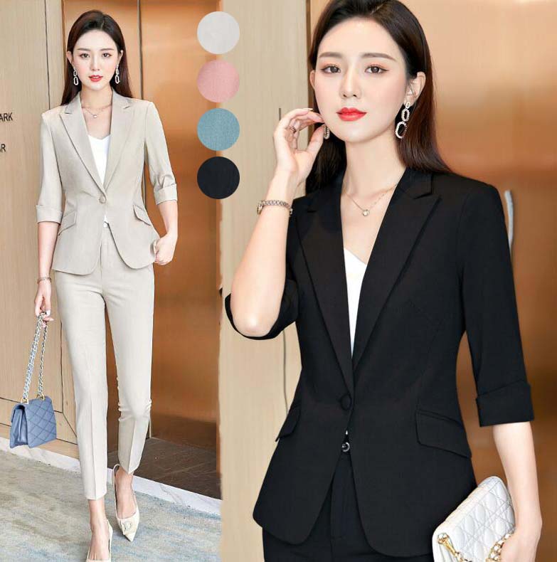 パンツスーツ オフィス ブラックスーツ 長袖 2点セット ジャケット+パンツ フォーマルスーツ セットアップ 入学式 卒業式 入社 スーツセット リクルートスーツ ビジネス 就活 面接 通勤 高級感