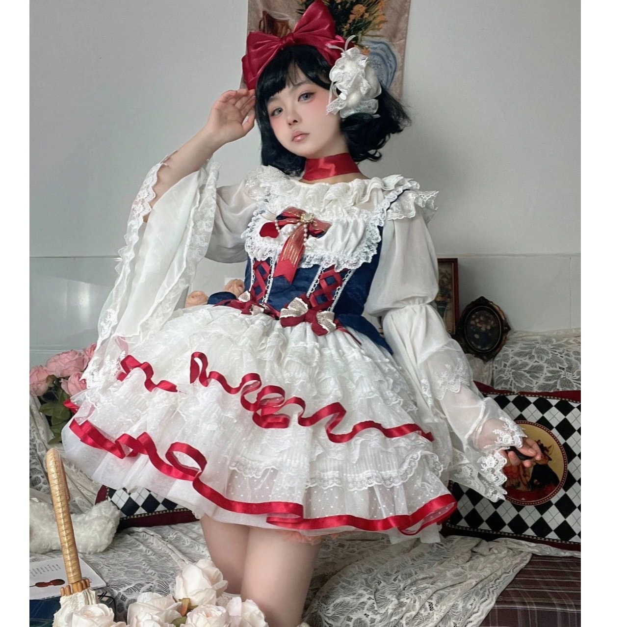 【送料無料】新作オリジナルデザインロリータ洋装甘可愛い9jskキャミソールワンピース
