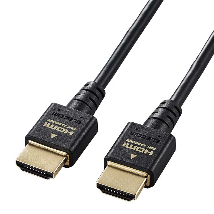 HDMI ケーブル HDMI2.1 ウルトラハイスピード スリム 8K4K対応 1.5m ブラック dh-hd21es15bk