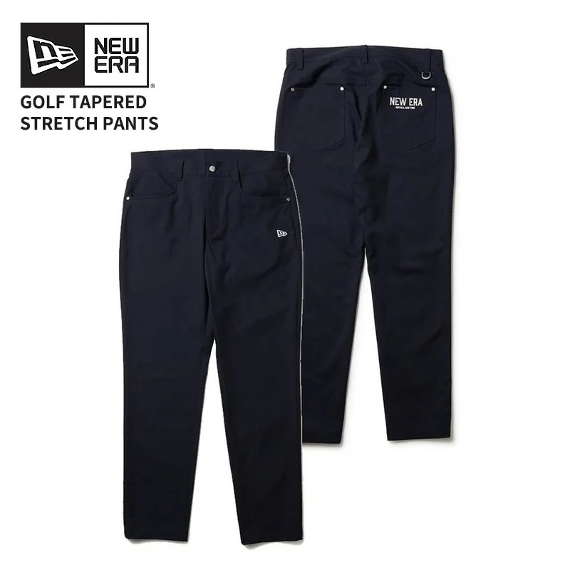 ニューエラ メンズ ゴルフウエア ストレッチパンツ NEW ERA テーパード ストレッチ パンツ ネイビー ゴルフ パンツ ボトムス 14669843