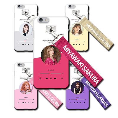 Qoo10 アイズウォン Izone 宮脇咲良ストラ スマホケース 保護フィルム